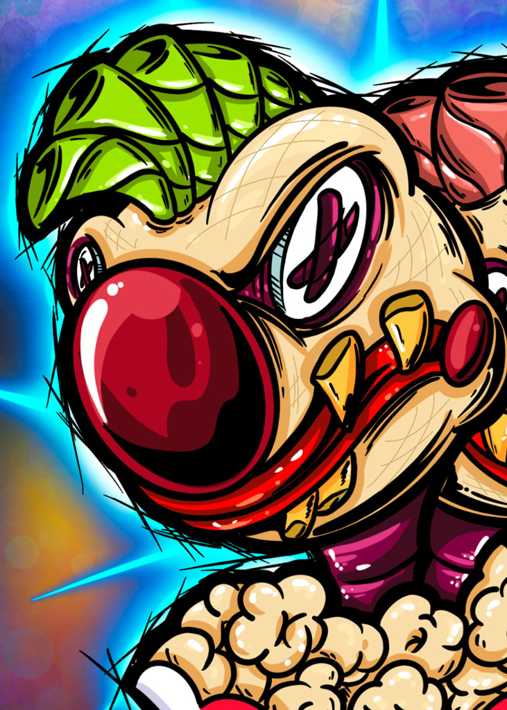 Juan Muniz "Popcorn Klowns" Fright Friends Collectible Art Card