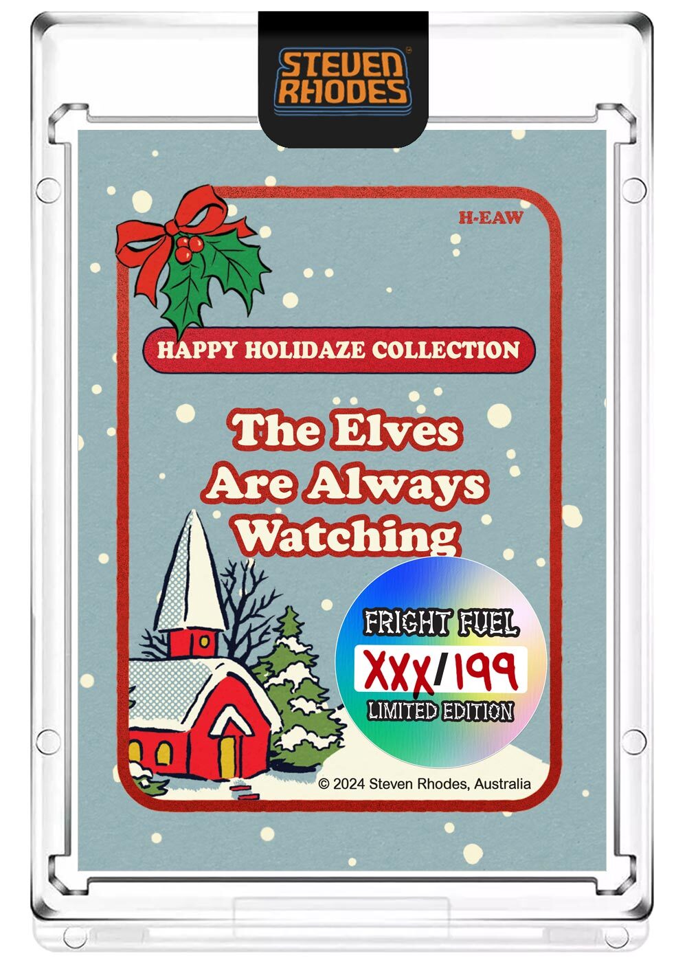 Steven Rhodes “The Elves are Always Watching” Collectible Art Card (Serial Number LE #/199) Atomic Foil Variant