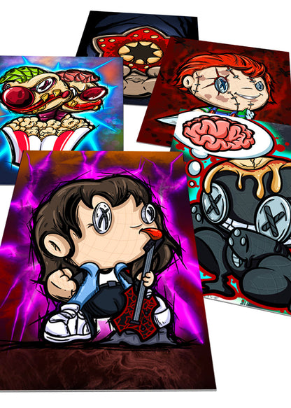 Juan Muniz Fright Friends Collectible Art Card 5-Pack