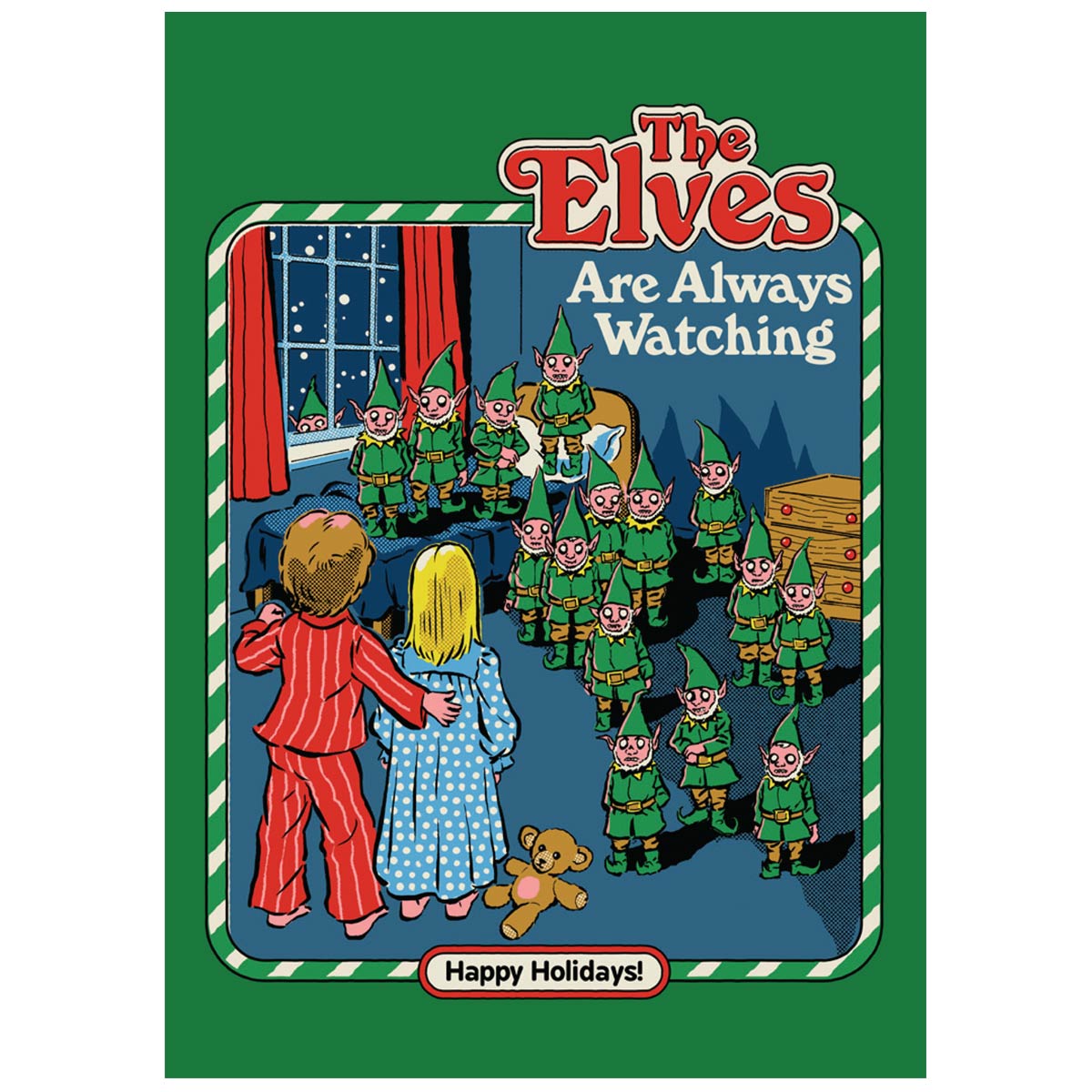 Steven Rhodes “The Elves are Always Watching” Collectible Art Card (Serial Number LE #/199) Atomic Foil Variant