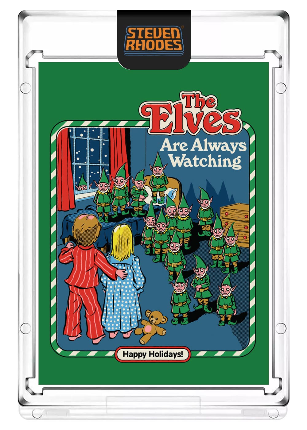 Steven Rhodes “The Elves are Always Watching” Collectible Art Card (Serial Number LE #/199) Atomic Foil Variant